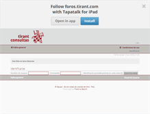 Tablet Screenshot of foros.tirant.com